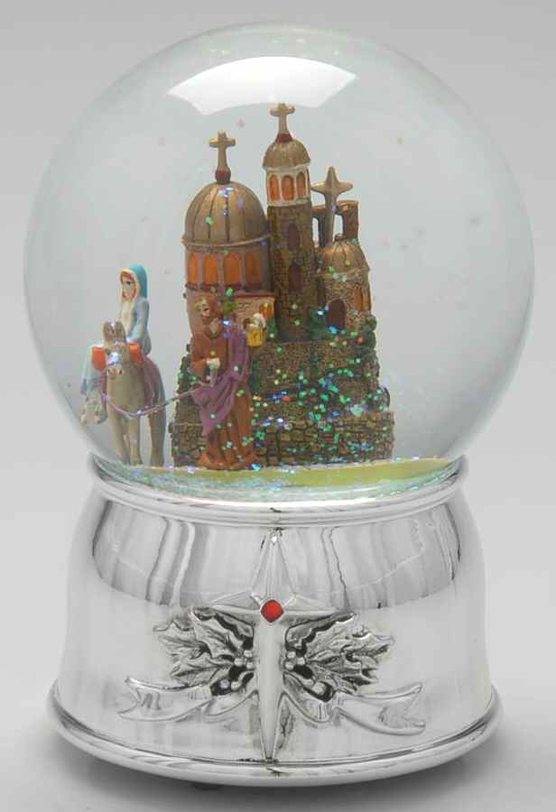 Christmas Snowglobes Joseph & Mary-Little Town Of Bethlehem - Boxed by Reed & Barton-1