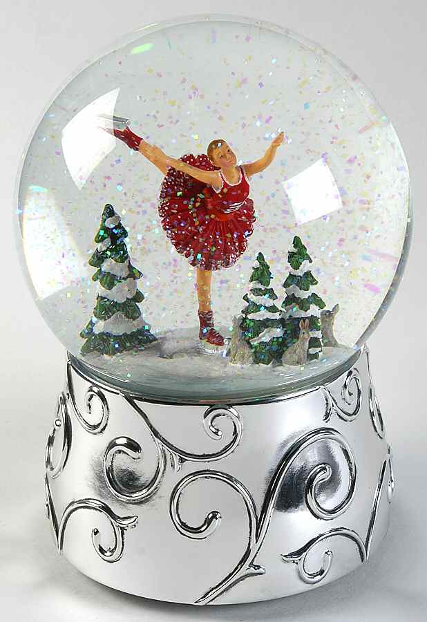 Christmas Snowglobes Skater Winter Magic-Skater's Waltz - No Box by Reed & Barton-1