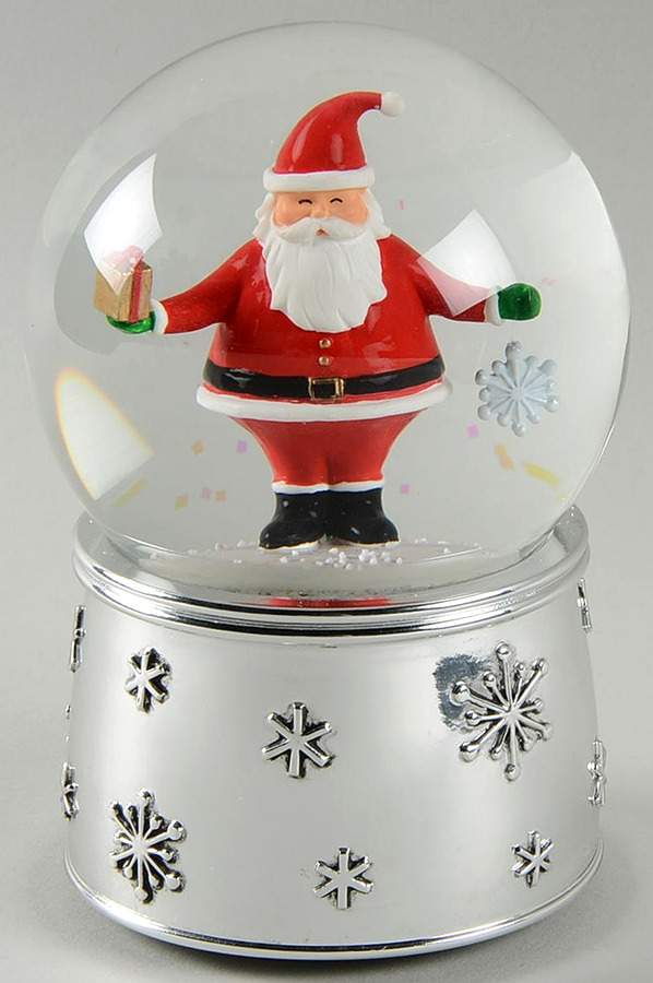 Christmas Snowglobes Jolly Santa - Boxed by Reed & Barton-1
