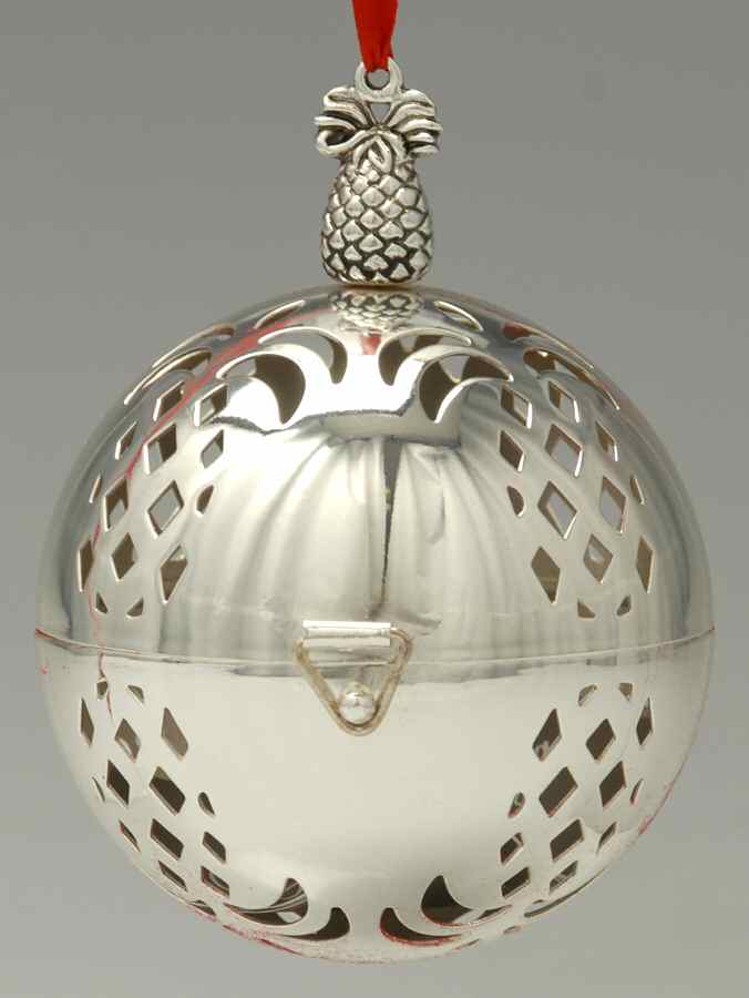 Williamsburg Silverplate Ornament Pineapple Giving Ball - No Box by Reed & Barton-1