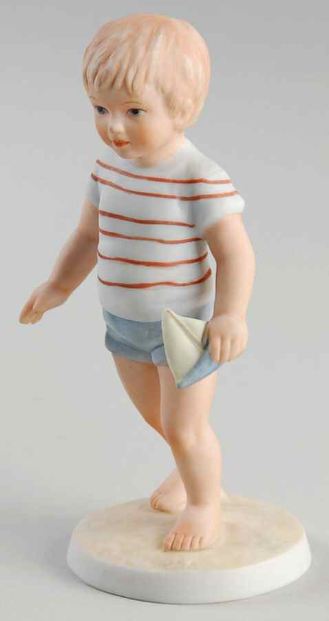 For a Mother's Love Boy Holding Small Sailboat - No Box by Roman-1