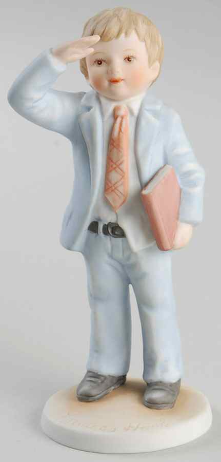 For a Mother's Love Boy Holding Book Saluting - No Box by Roman-1