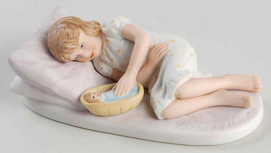 For a Mother's Love Girl Lying Down Playing With Doll - No Box by Roman-1