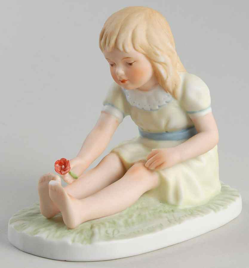 For a Mother's Love Girl Sitting Reaching With Flower - No Box by Roman-1