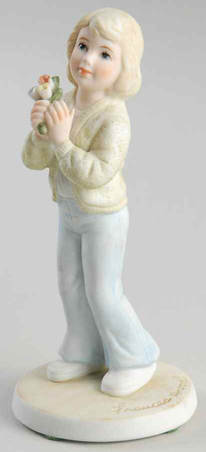 For a Mother's Love Girl In Sweater With Flowers - No Box by Roman-1