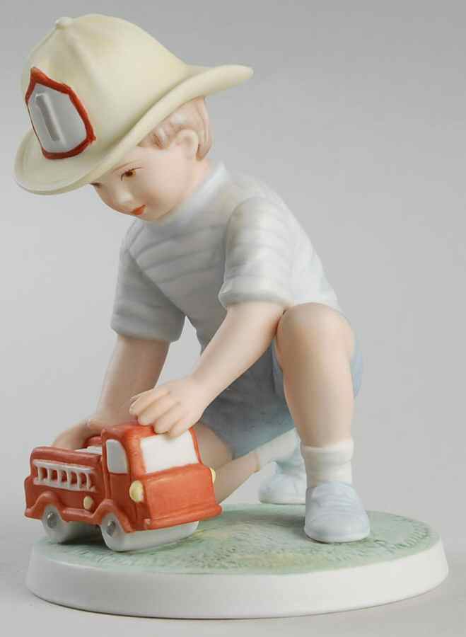 For a Mother's Love Boy Playing With Fire Truck - No Box by Roman-1