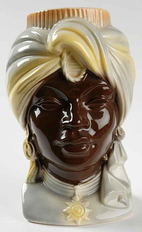Royal Copley Head Vases Blackamoor Princess Wp - No Box by Royal Copley-1