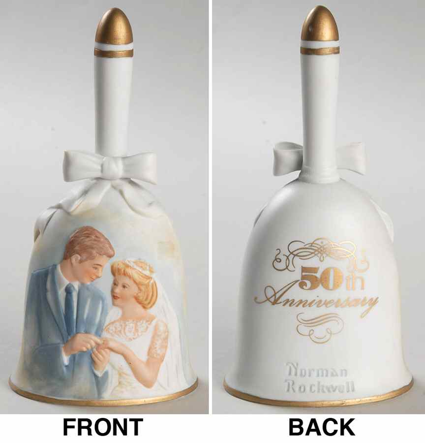 50th Anniversary Bell Bride & Groom - No Box by Rockwell Museum-1