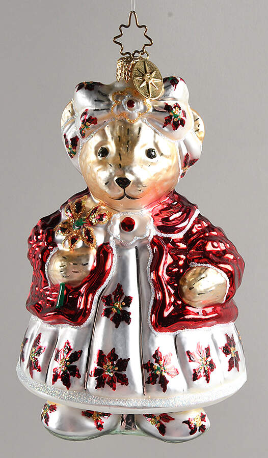 Muffy Vanderbear Picking Poinsettias Muffy - No Box by Christopher Radko-1