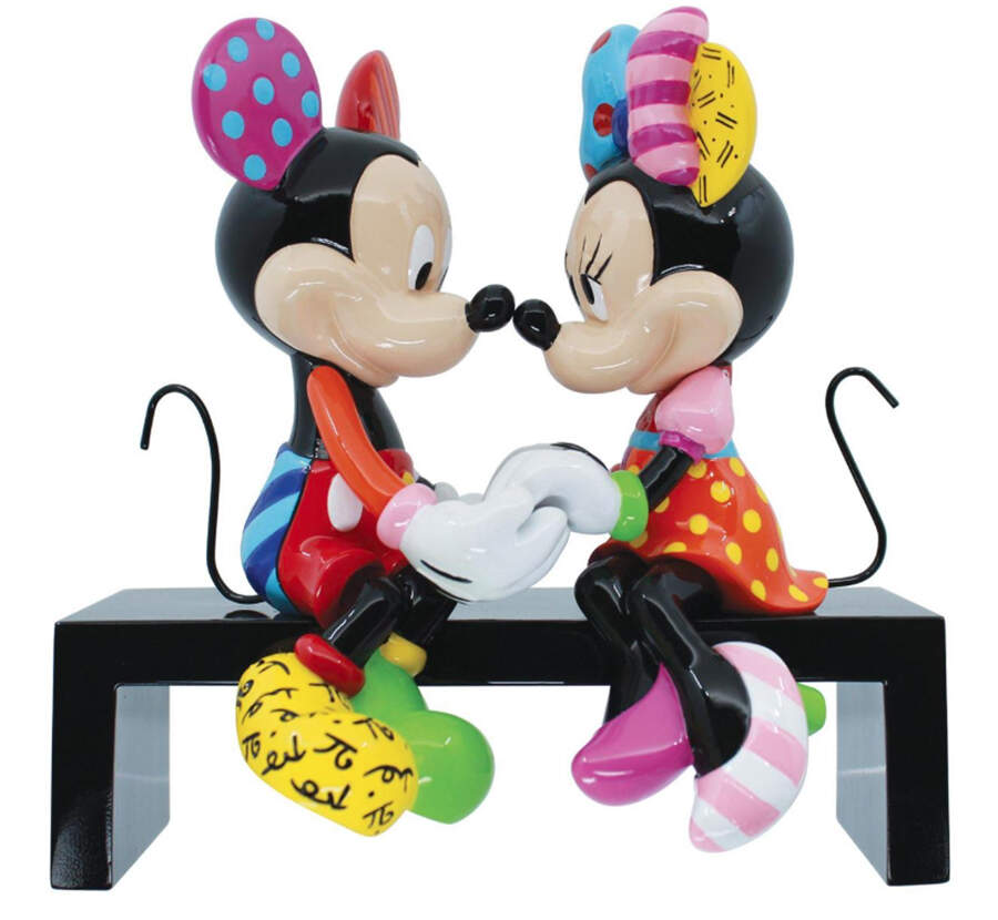 Disney Figurines Mickey & Minnie Love Fig - Boxed by Romero Britto-1