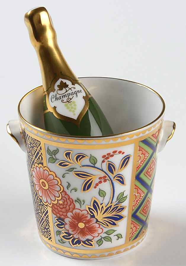 Imari Miniatures Champagne Bottle & Ice Bucket - No Box by Royal Crown Derby-1