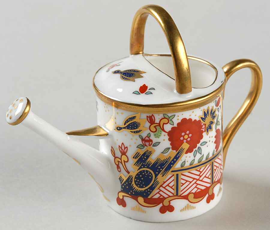 Imari Miniatures Watering Can - Boxed by Royal Crown Derby-1