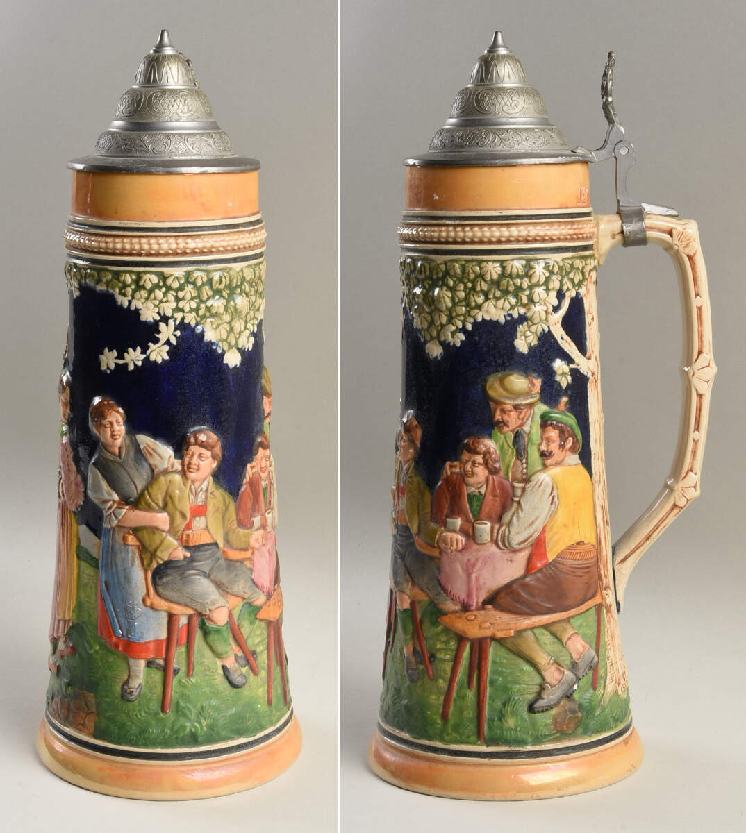 German Steins & Cups Pastoral Scene - No Box by Reinhold Merkelbach-1