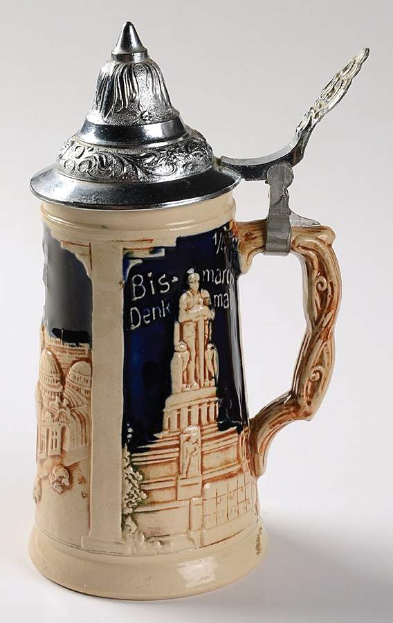 German Steins & Cups Small Stein,Hamburg-Bismark-Michaelis - No Box by Reinhold Merkelbach-1
