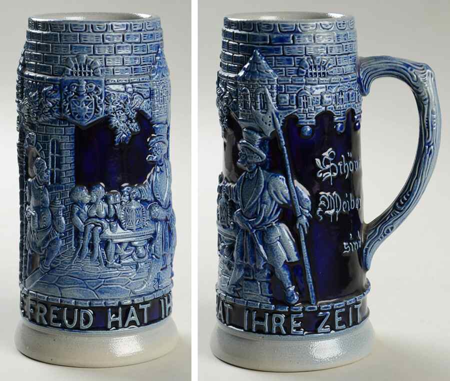 German Steins & Cups Auch Die Freud Hat Ihre Zeit - No Box by Reinhold Merkelbach-1