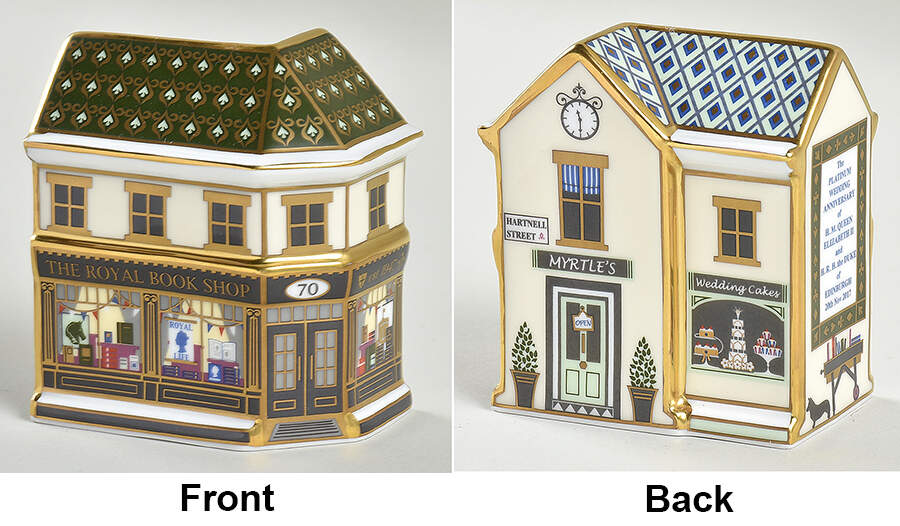 Miniature Houses The Royal Book Shop - Boxed by Royal Crown Derby-1