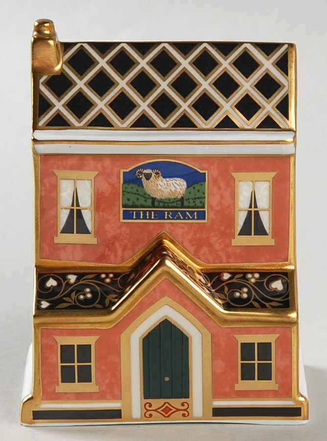 Miniature Houses The Ram Public House - Boxed by Royal Crown Derby-1
