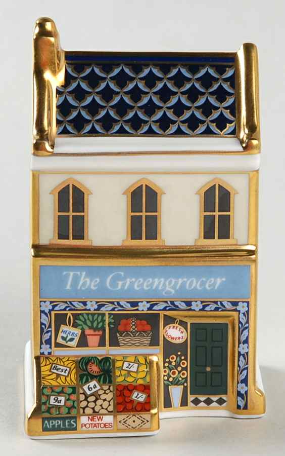 Miniature Houses Greengrocer Shop - No Box by Royal Crown Derby-1