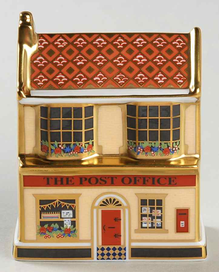 Miniature Houses Post Office - Boxed by Royal Crown Derby-1