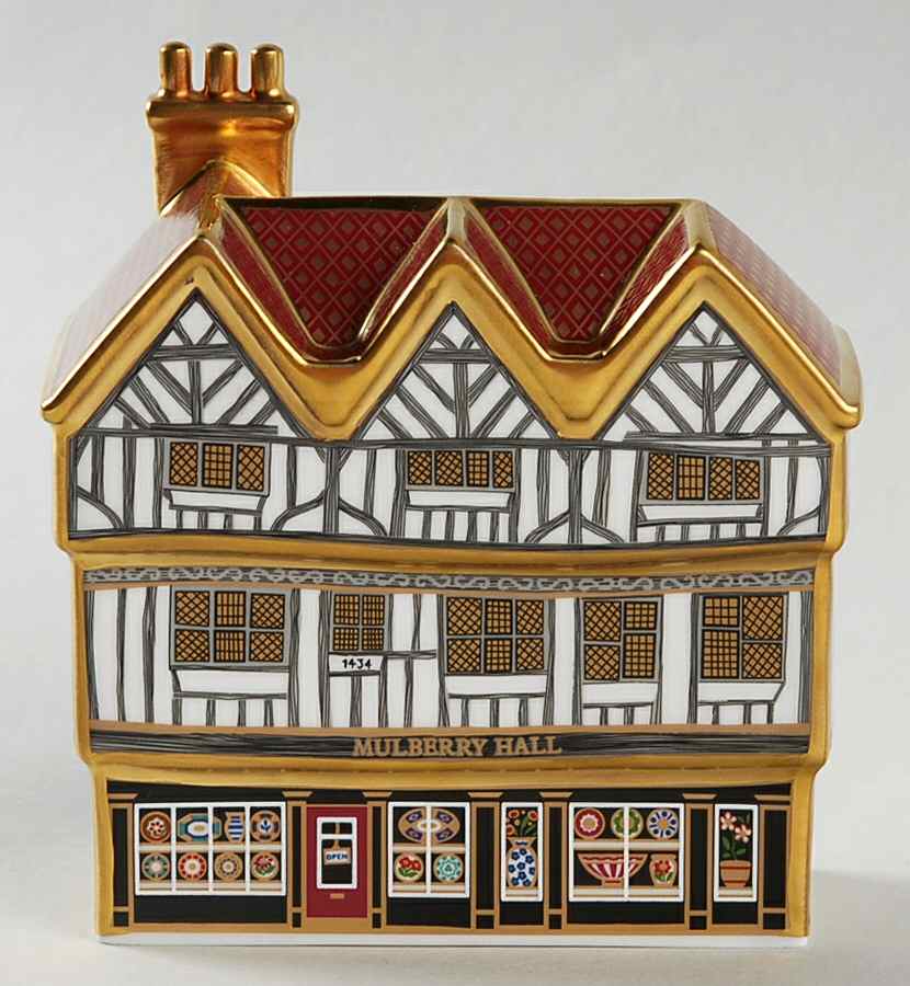 Miniature Houses Mulberry Hall Shop - With Box by Royal Crown Derby-1