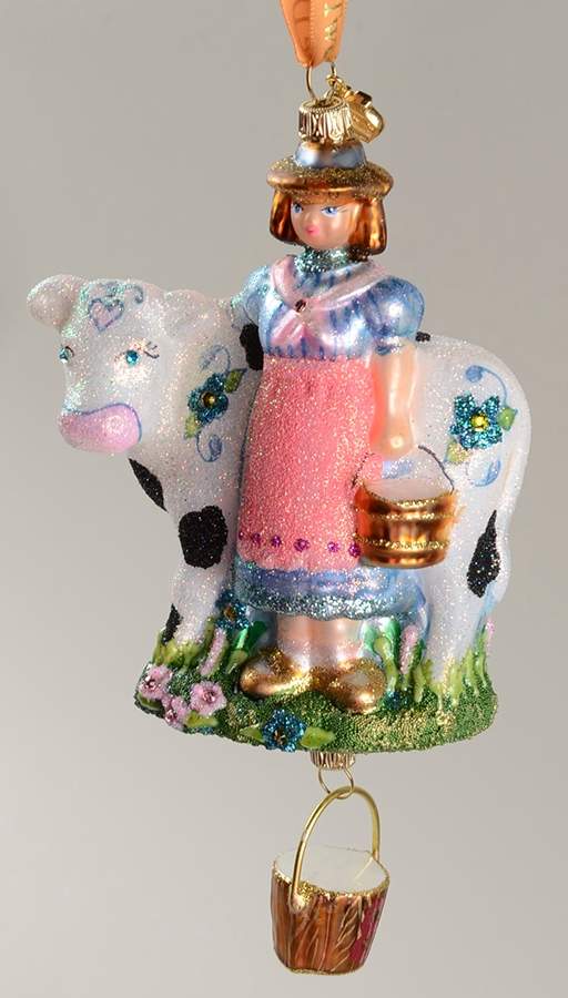 Twelve Days of Christmas-Christmas Reflection Eight Maids A-Milking - Boxed by Reed & Barton-1
