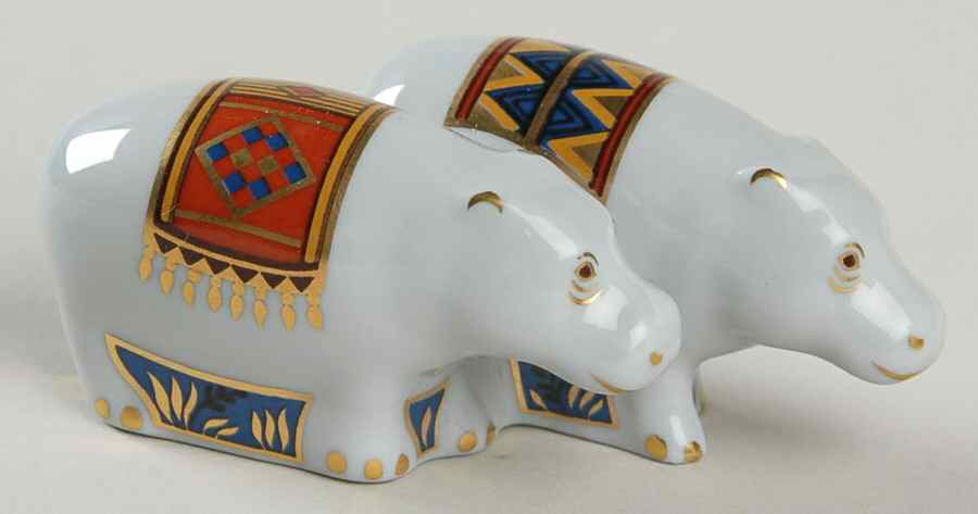 Noah's Ark & Animals Hippos - No Box by Royal Crown Derby-1