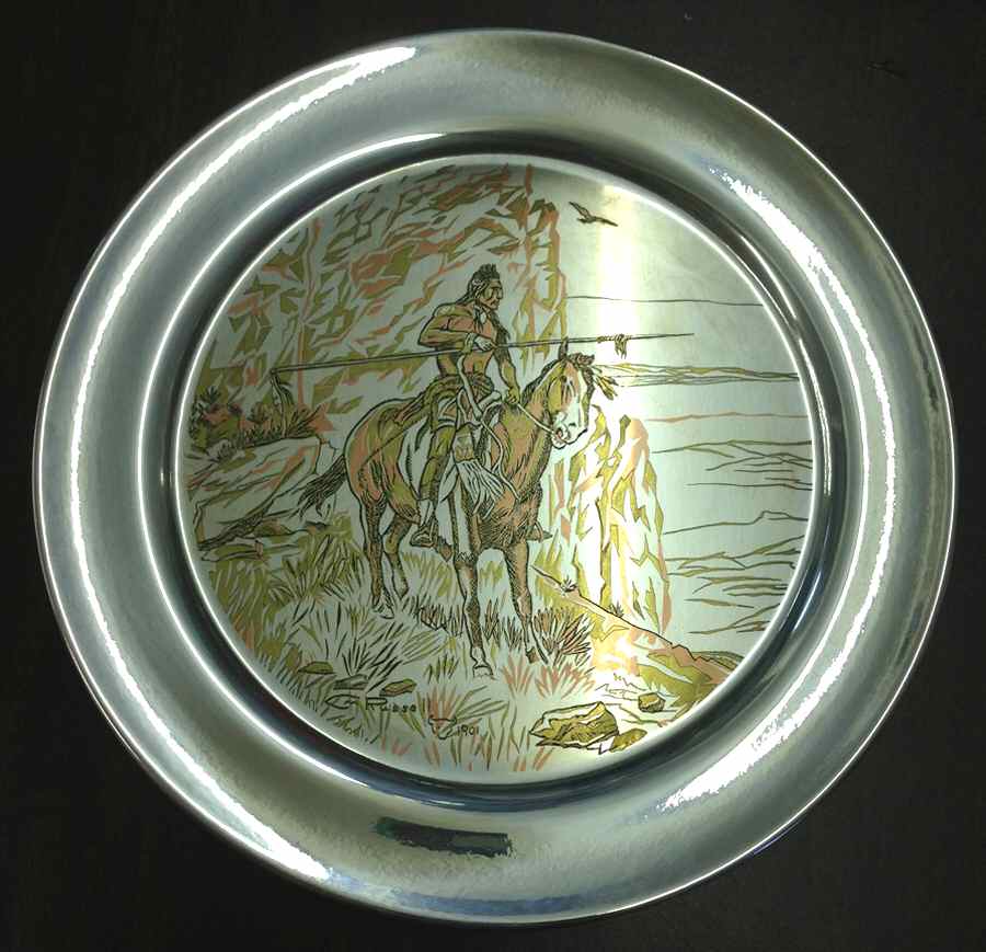 Western Frontier Plates The Outpost - Boxed by Reed & Barton-1