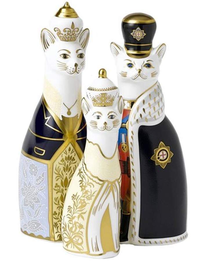 Royal Baby-Prince George Royal Cats (Set Of 3) - No Box by Royal Crown Derby-1