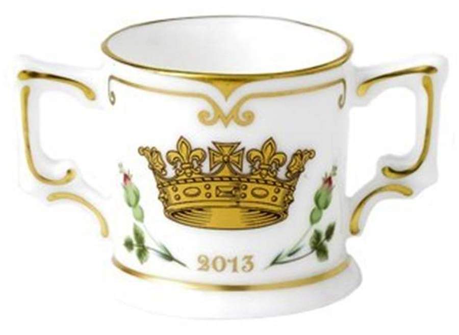 Royal Baby-Prince George Mini Loving Cup - Boxed by Royal Crown Derby-1