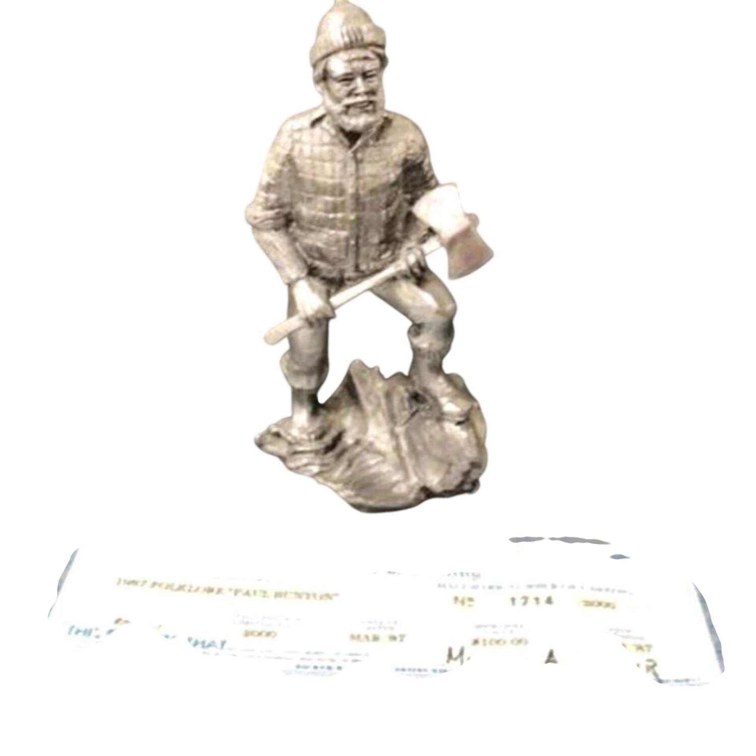 Pewter Figurines Paul Bunyan - No Box by Ricker Bartlett Casting Studio-1