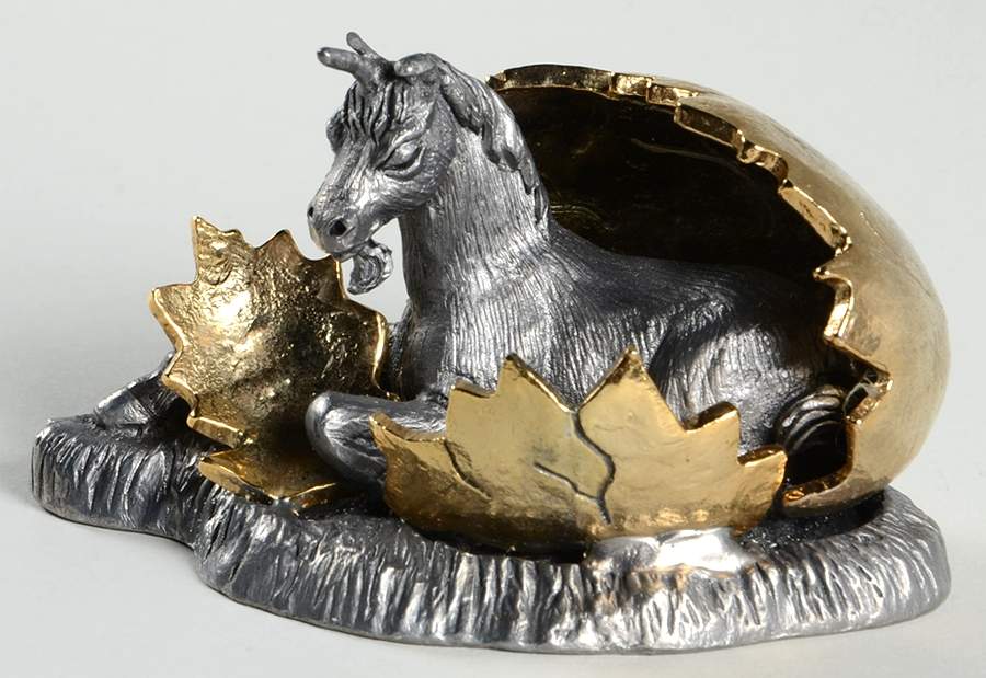 Pewter Figurines Unicorn Newborn,Esta - No Box by Ricker Bartlett Casting Studio-1
