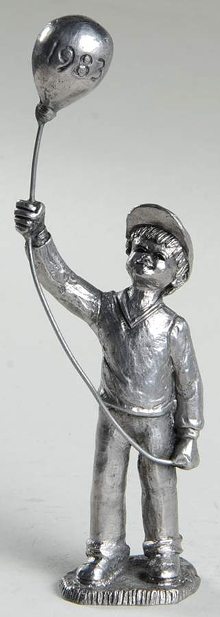 Pewter Figurines Gary, Boy With Balloon - No Box by Ricker Bartlett Casting Studio-1