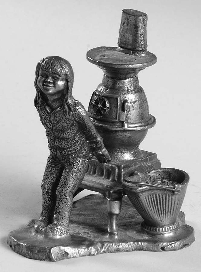 Pewter Figurines Misty,Pot Belly Stove - No Box by Ricker Bartlett Casting Studio-1