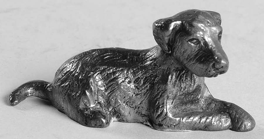 Pewter Figurines Puppy Laying - No Box by Ricker Bartlett Casting Studio-1