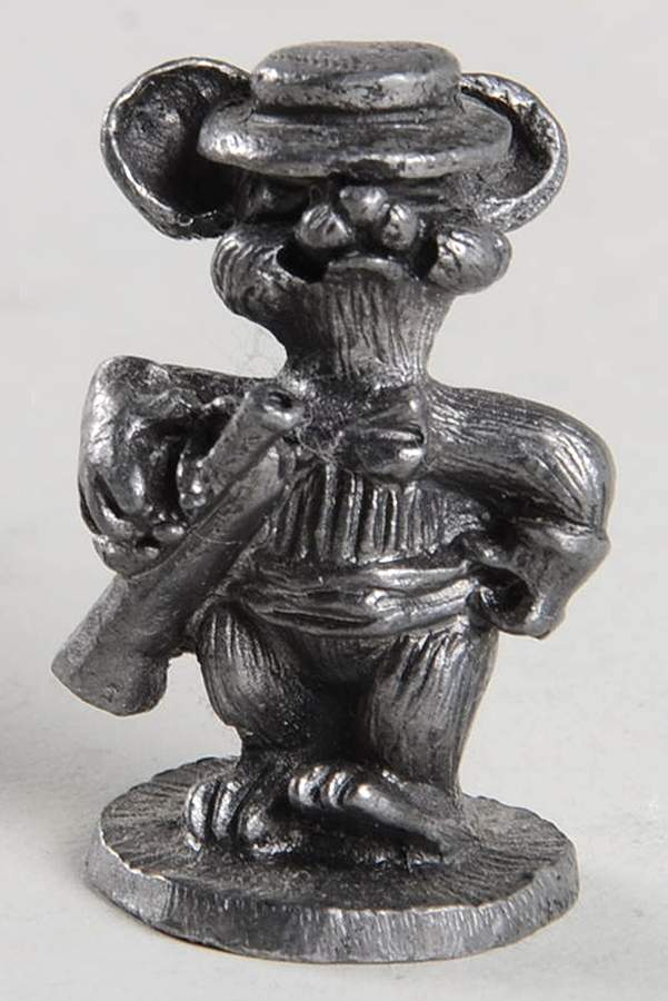 Pewter Figurines Mouse-Horn Player - No Box by Ricker Bartlett Casting Studio-1