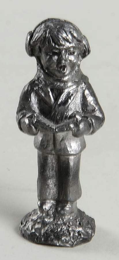 Pewter Figurines Caroler - Girl - No Box by Ricker Bartlett Casting Studio-1