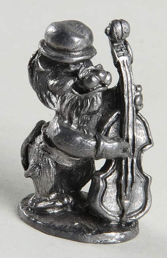 Pewter Figurines Lion - Bass Player - No Box by Ricker Bartlett Casting Studio-1