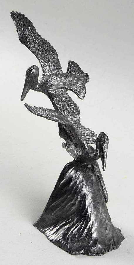 Pewter Figurines Pelicans In Flight - No Box by Ricker Bartlett Casting Studio-1