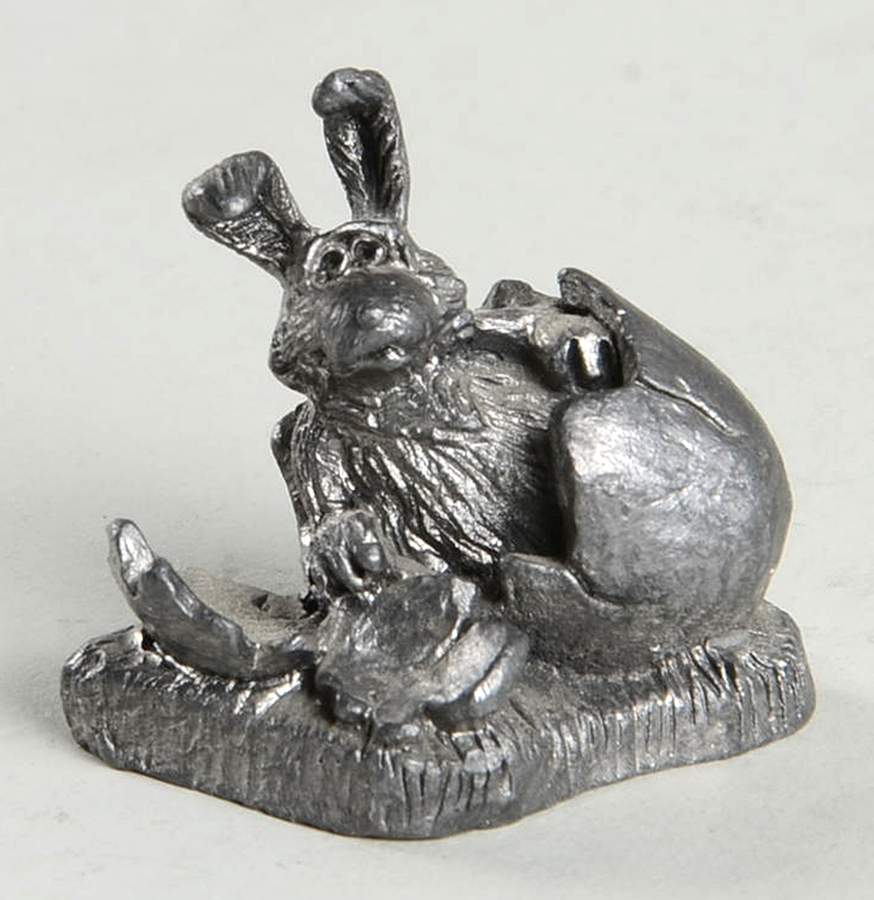 Pewter Figurines Rabbit Pee Wee Newborn - No Box by Ricker Bartlett Casting Studio-1