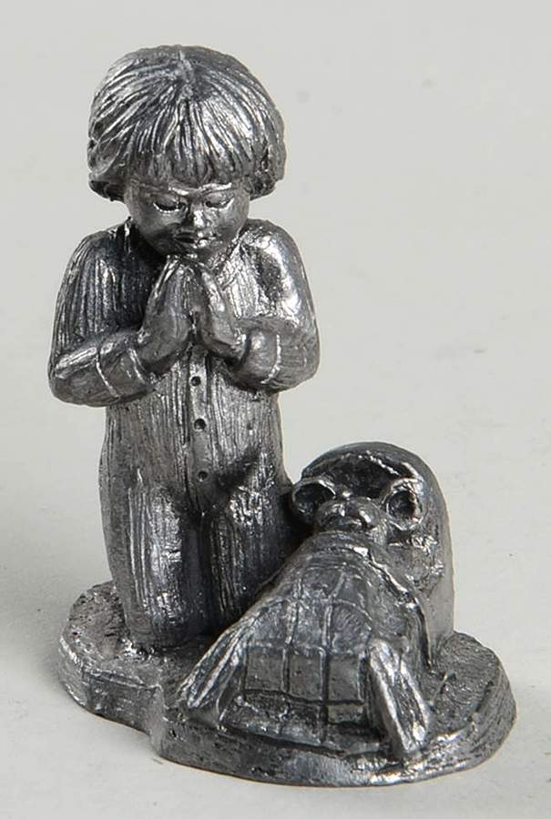 Pewter Figurines Gift Of Love Christmas 1989 - No Box by Ricker Bartlett Casting Studio-1