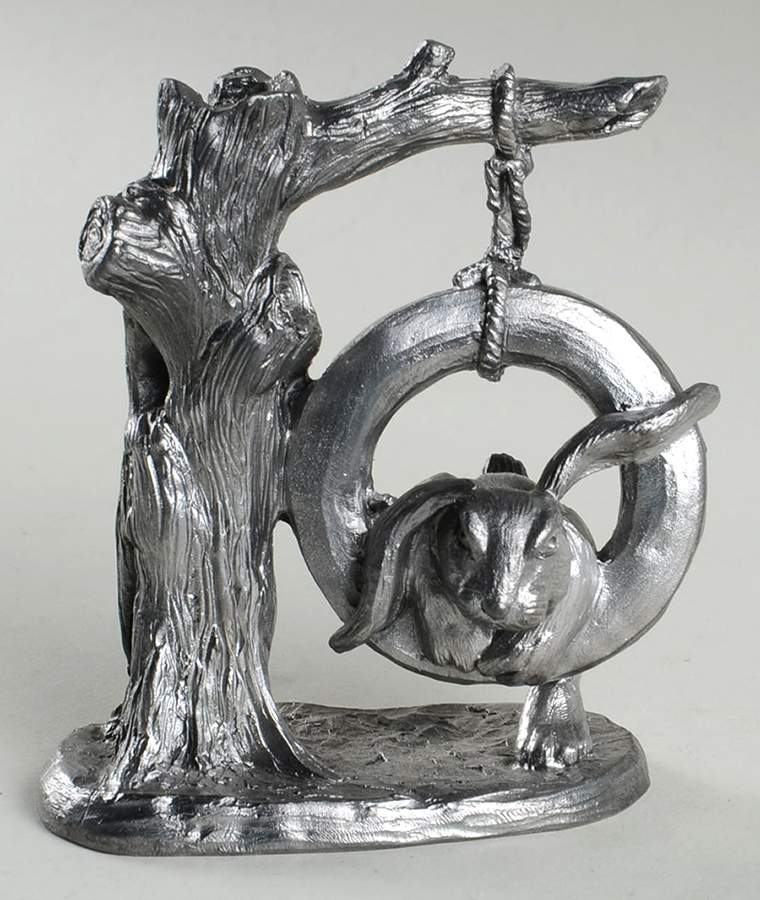 Pewter Figurines Kathy Tire Swing - No Box by Ricker Bartlett Casting Studio-1