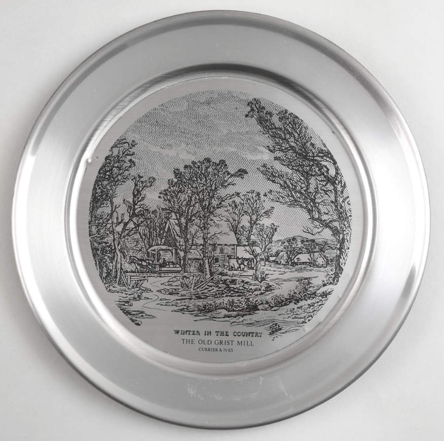 Currier & Ives Christmas 1st Annual/Winter In Country - With Box by Reed & Barton-1