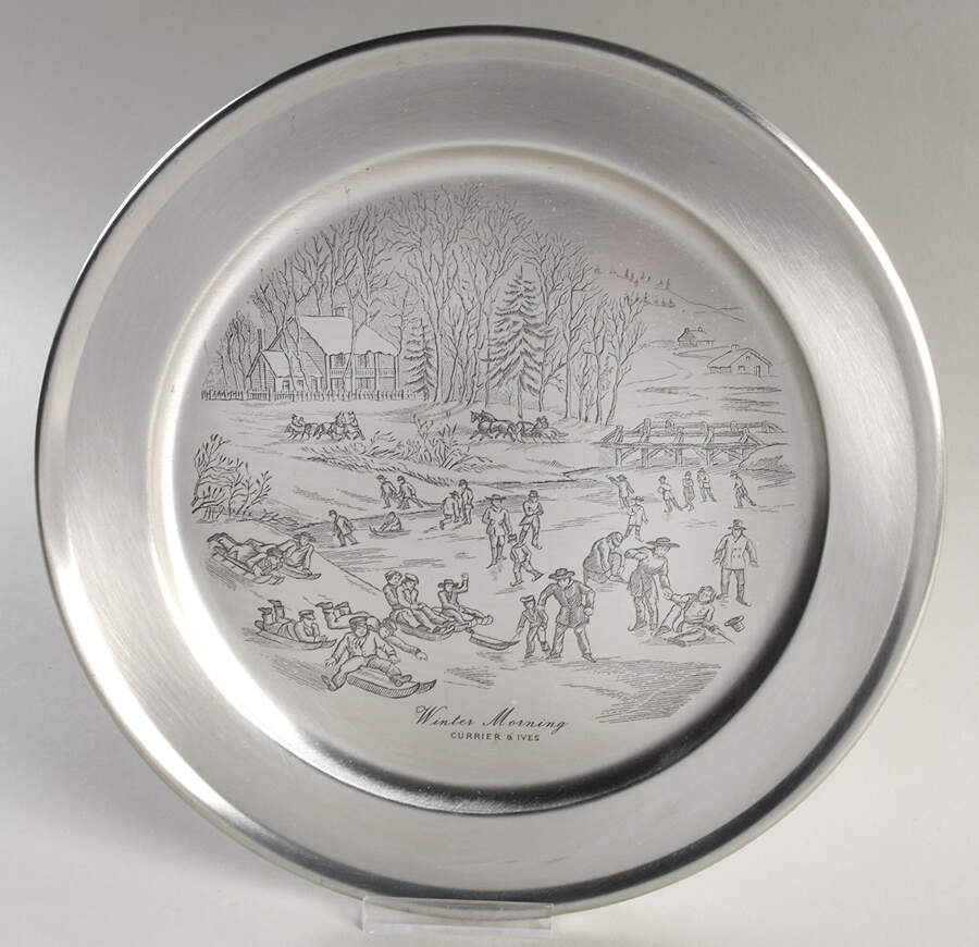 Currier & Ives Christmas Winter Morning - No Box by Reed & Barton-1