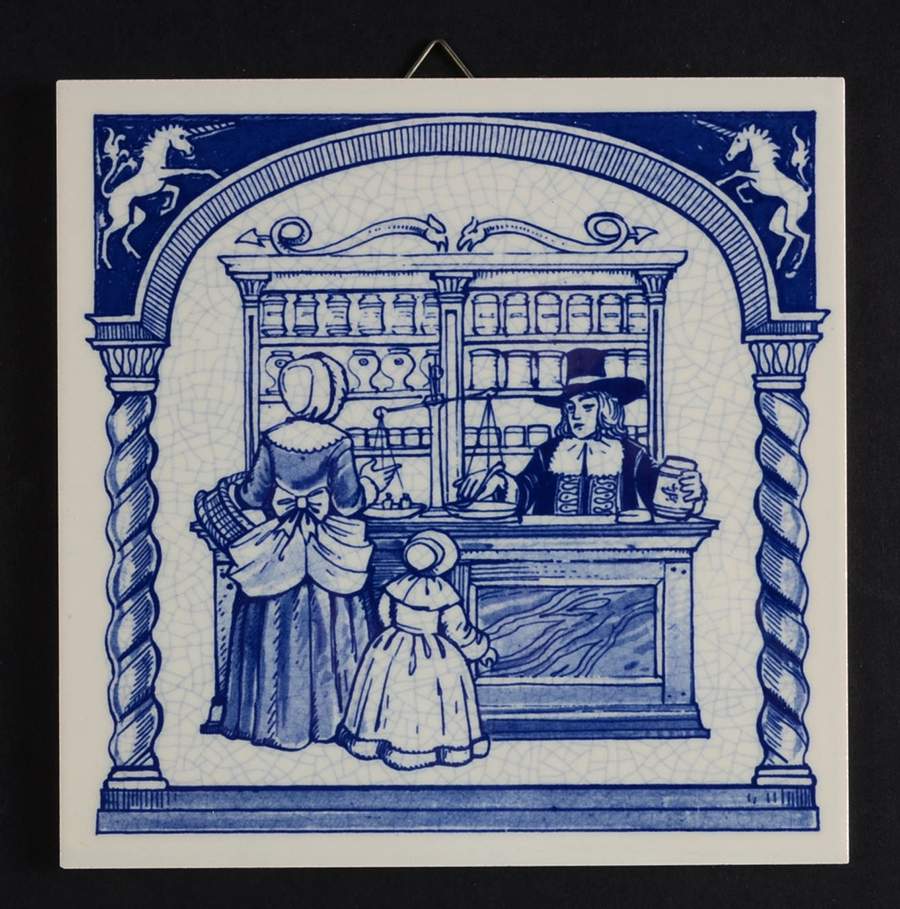 Apothecary Tiles Display Of Medicine - Boxed by Royal Delft-1
