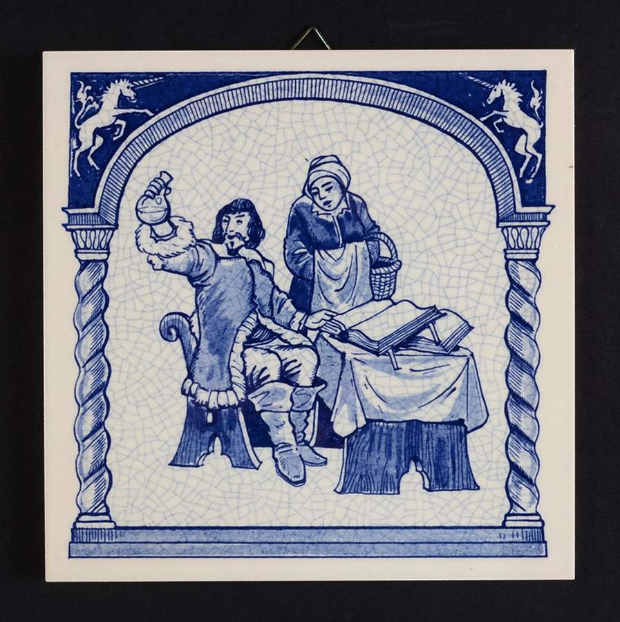 Apothecary Tiles Doctrine Of The Four Humours - Boxed by Royal Delft-1