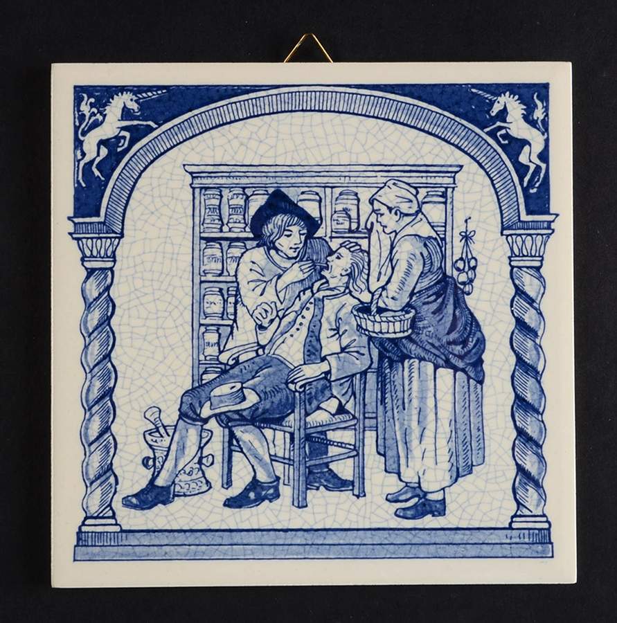 Apothecary Tiles Pharmacists Of The Great Plague Of 1665 - Boxed by Royal Delft-1
