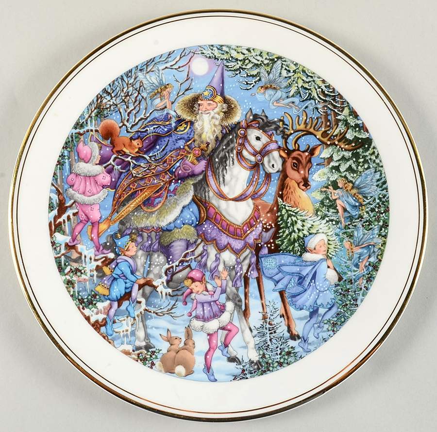 Spellbinder Plates Winter Magic - No Box by Royal Doulton-1