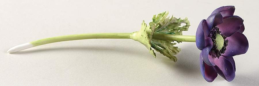 Flower Arrangements Purple Anemone Stem-Small - No Box by Royal Worcester-1