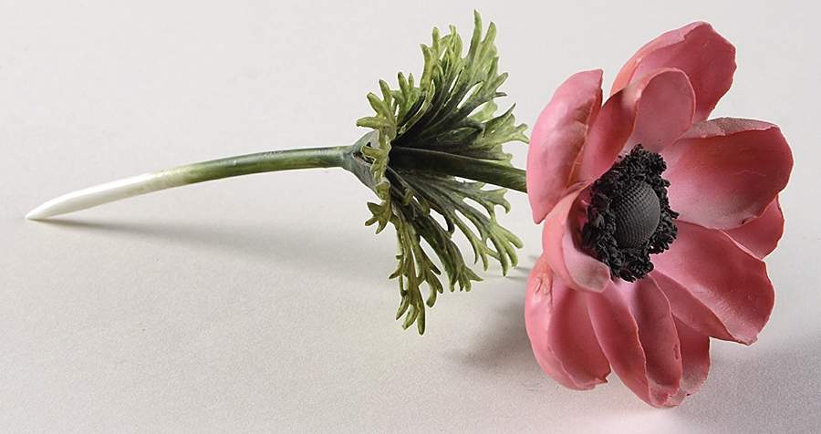 Flower Arrangements Pink Anemone Stem-Large - No Box by Royal Worcester-1