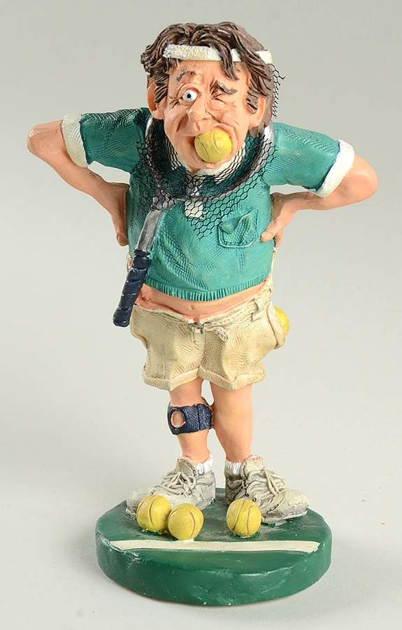 Doug Harris Figurines Causing A Racket - No Box by Russ Berrie-1